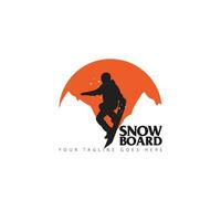 tabla de snowboard logo vector