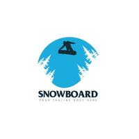 tabla de snowboard logo vector