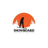 tabla de snowboard logo vector