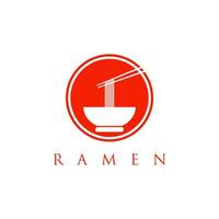 fideos o ramen logo vector ilustración. asiático tallarines concepto logotipos