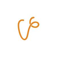 letras vg sencillo lazo línea vinculado logo vector