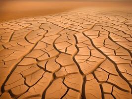 dry cracked earth in the desert photo