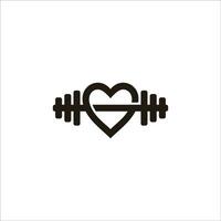 love fitness healthy sport symbol logo vector