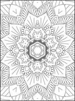 Mandala Coloring Book For Adult. Mandala Coloring Pages. Mandala Coloring Book. Seamless vector pattern. Black and white linear drawing. coloring page for children and adults.