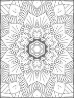 Mandala Coloring Book For Adult. Mandala Coloring Pages. Mandala Coloring Book. Seamless vector pattern. Black and white linear drawing. coloring page for children and adults.