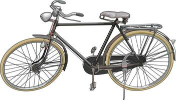 Antique bycicle vector shape suitable for background design.