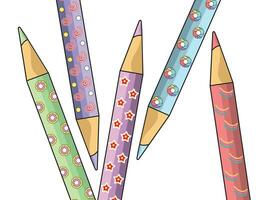 colorful pencil vector background, suitable for background design, brochure, boolet, leaflet.