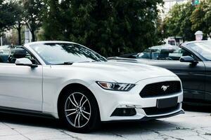 Minsk, Belarus, August 2023 - Ford Mustang convertible photo