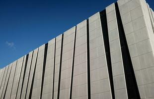 minimalistic architecture on sky background photo