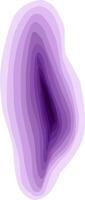 a purple abstract shape with a large hole in it vector