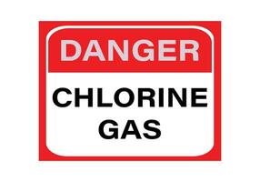 Lab Warning sign danger Chlorine Gas vector illustration.