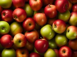 red and yellow apple background. photo