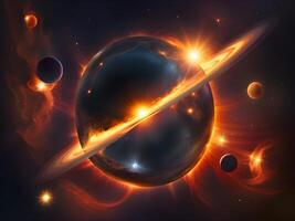 beautiful planets in the universe. photo