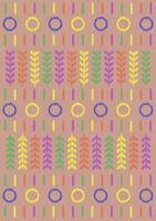 Ikat colorful embroidery on Pink background. geometric modern oriental pattern Scandinavian. abstract vector illustration. design for texture,fabric,clothing,wrapping,decoration,scarf. ikkat Style