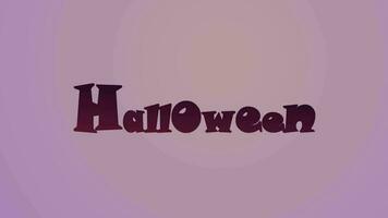 halloween text on a purple background video