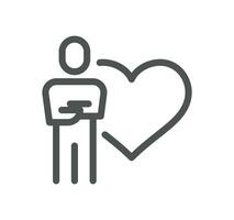 Core values as trust related icon outline and linear vector. vector