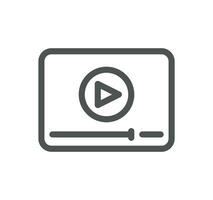 Audio and video related icon outline and linear vector. vector