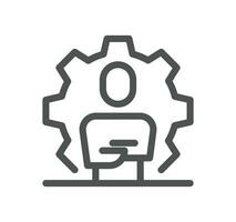 Core values as trust related icon outline and linear vector. vector