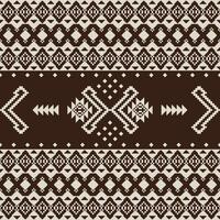 Aztec geometric seamless ethnic pattern. Native American contemporary motif with pixel style. Template print for design for textile, fabric, clothing, curtain, rug, ornament. vector