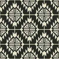 Ethnic repeat pattern art decoration. Seamless geometric in Aztec and Navajo tribal style design for textile and fabric. vector