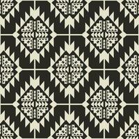 Ethnic repeat pattern art decoration. Seamless geometric in Aztec and Navajo tribal style design for textile and fabric. vector