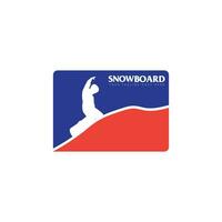 tabla de snowboard logo vector