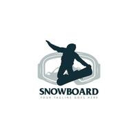 tabla de snowboard logo vector