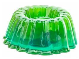 green jelly on white background photo