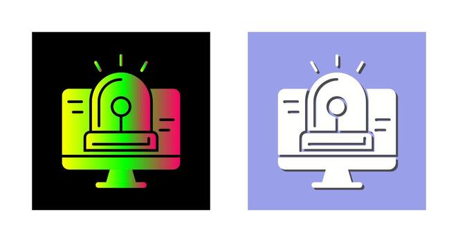 Hacking Alarm Vector Icon