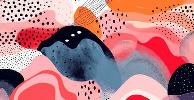 Abstract geometric shapes multicolored background photo