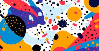 Abstract geometric shapes multicolored bright background photo