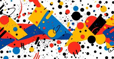 Abstract geometric shapes multicolored bright background photo