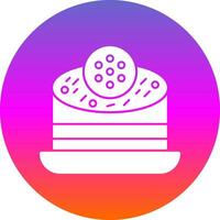 Oreo Cheesecake Vector Icon Design