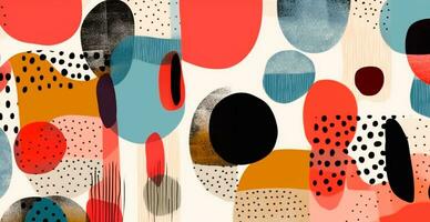 Abstract geometric shapes multicolored background photo