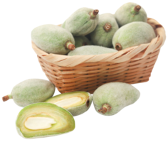 Green almond in basket png