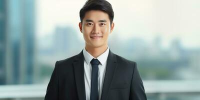 Stylish young asian businessman. Created by AI photo
