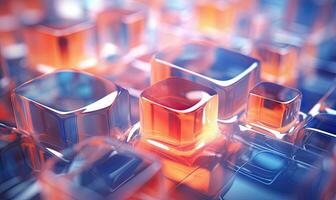 Bright composition featuring glassmorphism elements. AI Generative photo