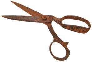 Rusty scissors isolated png