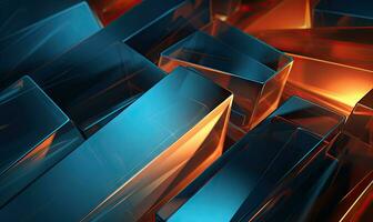 Abstract glassmorphism design with vibrant neon lights and blurred background. AI Generative photo