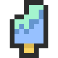 Pixel art cute cartoon ice cream icon png