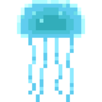 Pixel art deep sea jellyfish png