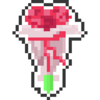 píxel Arte Rosa manojo icono png