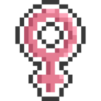 Pixe art female sign icon png