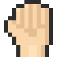 pixel art dessin animé main en haut icône png