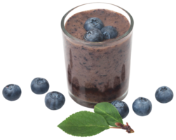 Fresh blueberries and juice in a glass png