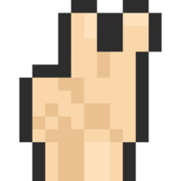 Pixel art cartoon victory sign icon png