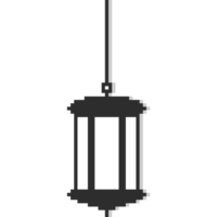 Pixel art shadow ramadan lantern icon png