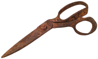 Rusty scissors isolated png