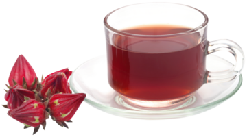 roselle thé avec Frais fruit png