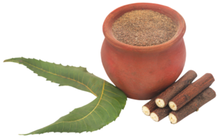medicinal neem folhas com pó png